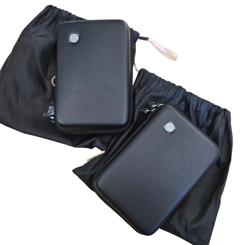Giorgio Armani Eva Air Business Class Amenity Toiletry Kit Black Travel SET OF 2 - Picture 8 of 10
